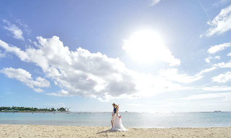 プリンセス ビーチフォトプラン ハワイで結婚式 ウェディングするならロイヤルカイラ