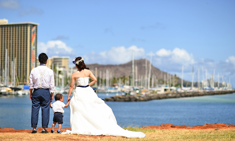 プリンセス ビーチウェディング ビーチフォトプラン ハワイで結婚式 ウェディングするならロイヤルカイラ