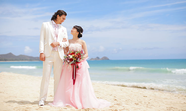 ビーチウェディング ワーゲンフォトプラン ドレスチェンジ有りver ハワイで結婚式 ウェディングするならロイヤルカイラ